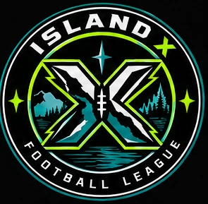 ISLAND X circular league badge